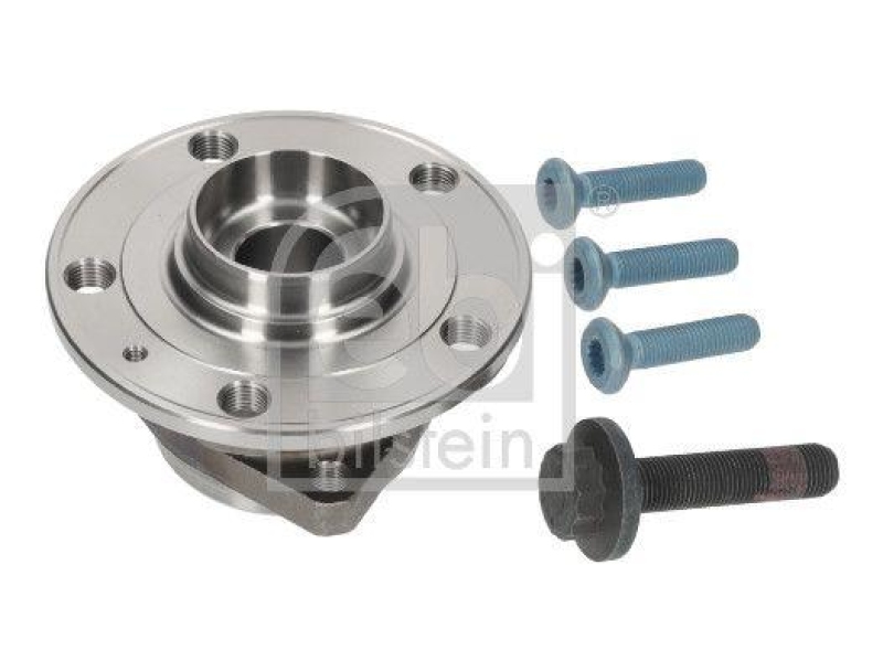 FEBI BILSTEIN 46334 Radlagersatz mit Radnabe, ABS-Impulsring und Befestigungsschrauben f&uuml;r VW-Audi