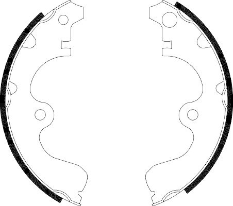 HELLA 8DB 355 001-561 Bremsbackensatz für TOYOTA