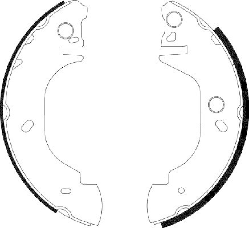 HELLA 8DB 355 001-611 Bremsbackensatz für FORD