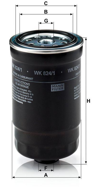 MANN-FILTER WK824/1 Kraftstofffilter