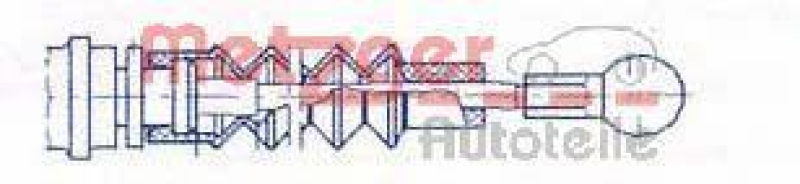 METZGER 11.5953 Seilzug, Feststellbremse f&uuml;r OPEL hinten