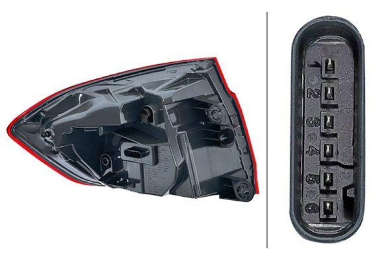 HELLA 2SD 012 147-321 Heckleuchte rechts LED BMW