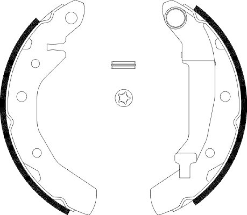 HELLA 8DB 355 001-741 Bremsbackensatz f&uuml;r CHEVROLET/DAEWOO