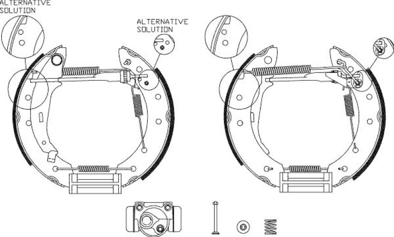 HELLA 8DB 355 022-681 Bremsbackensatz f&uuml;r RENAULT