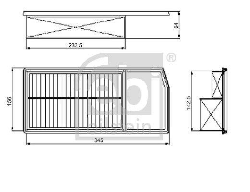 FEBI BILSTEIN 101664 Luftfilter für Fiat