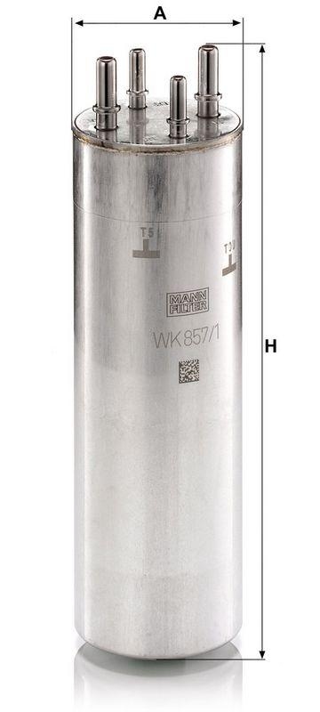 MANN-FILTER WK 857/1 Kraftstoffilter f&uuml;r VW