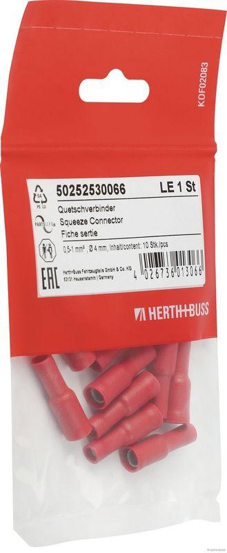 HERTH+BUSS 50252530066 Quetschverbinder 0,5 - 1,5 mm&sup2;, &Oslash; 4 mm, DIN 46245, 10 St&uuml;ck