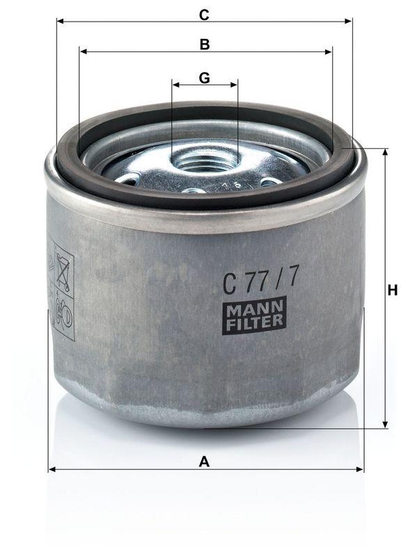 MANN-FILTER C 77/7 Luftfilter f&uuml;r Iveco Irisbus