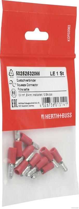 HERTH+BUSS 50252532066 Quetschverbinder 0,5 - 1,5 mm&sup2;, &Oslash; 4 mm, DIN 46245, 10 St&uuml;ck
