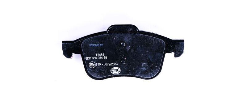 HELLA 8DB 355 024-691 Bremsbelagsatz, Scheibenbremsbelag f&uuml;r FIAT/OPEL/LANCIA