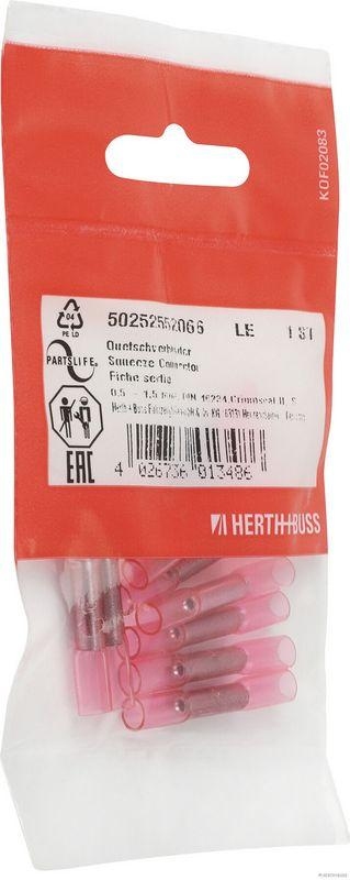 HERTH+BUSS 50252552066 Quetschverbinder 0,5 - 1,5 mm&sup2;, DIN 46234,Crimpseal II, Sto&szlig;verbinder, 1
