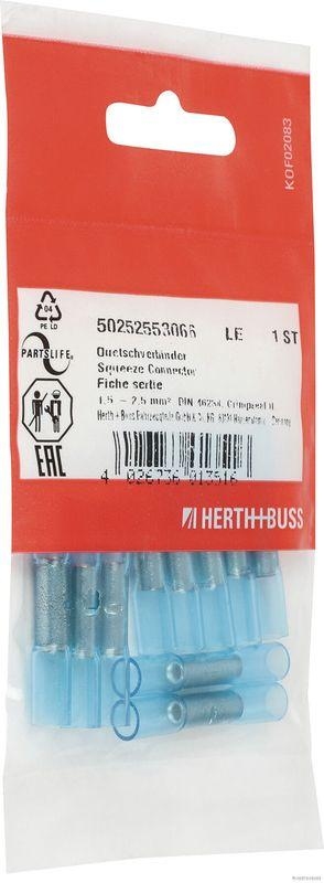 HERTH+BUSS 50252553066 Quetschverbinder 1,5 - 2,5 mm², DIN 46234, Crimpseal II, Stoßverbinder,
