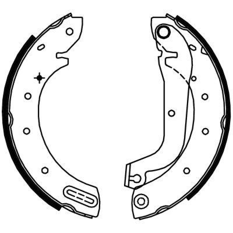 HELLA 8DB 355 002-321 Bremsbackensatz f&uuml;r NISSAN/FORD