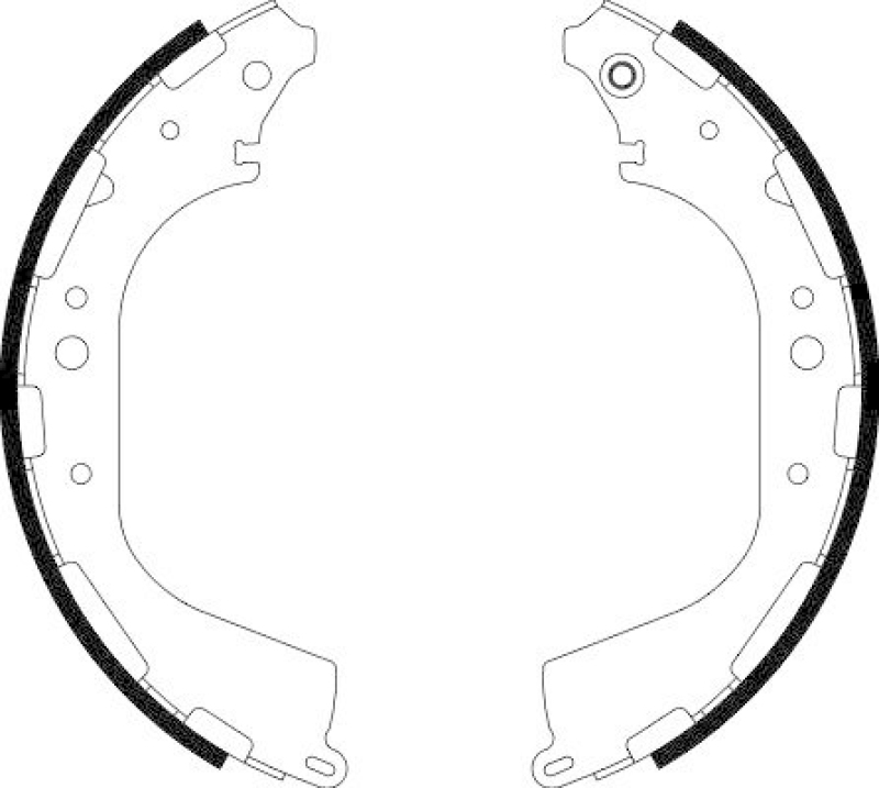 HELLA 8DB 355 002-341 Bremsbackensatz für NISSAN