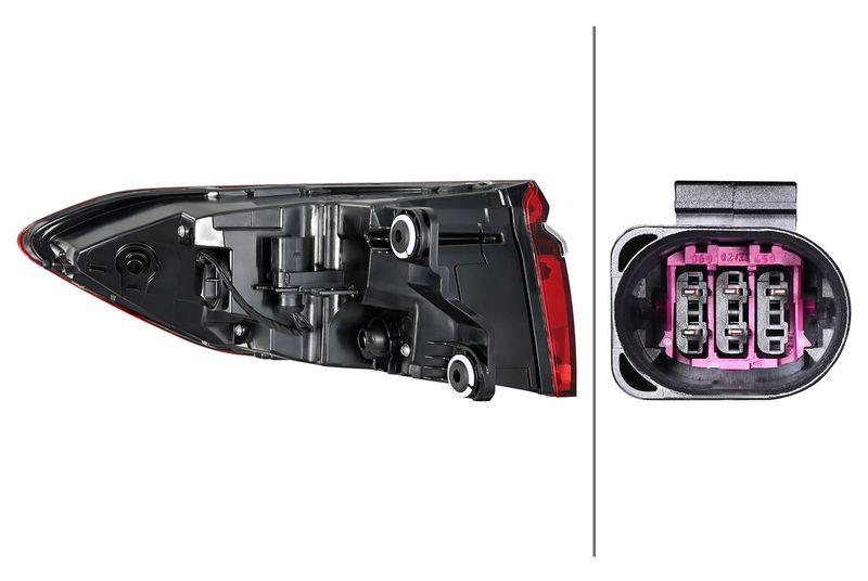 HELLA 2SD 013 095-621 Heckleuchte rechts LED AUDI