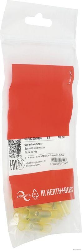 HERTH+BUSS 50252554066 Quetschverbinder 3-6 mm&sup2;, DIN 46234, Crimpseal II, Sto&szlig;verbinder, 10 St&uuml;