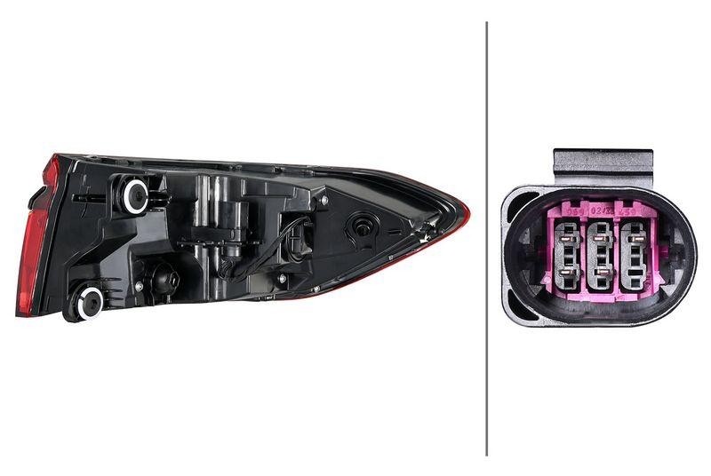 HELLA 2SD 013 095-651 Heckleuchte links LED AUDI