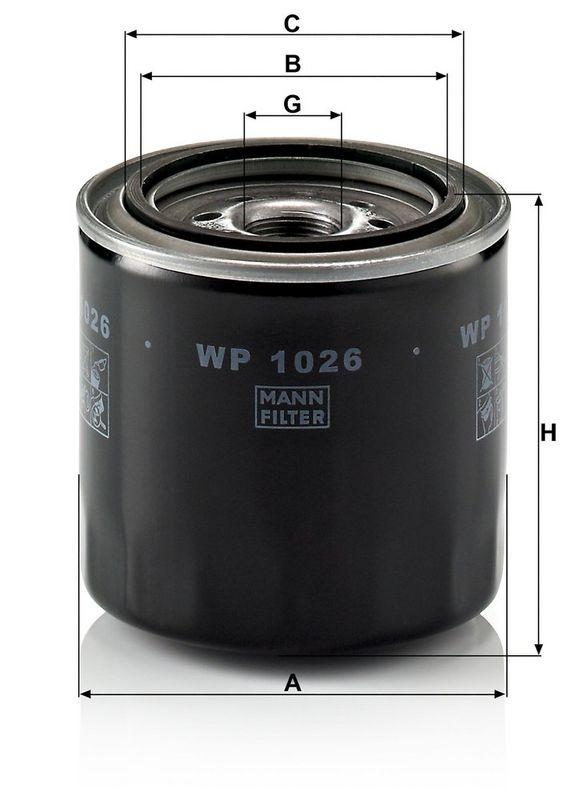 MANN-FILTER WP 1026 &Ouml;lfilter f&uuml;r Toyota