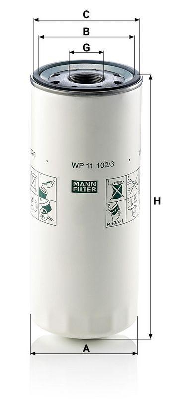 MANN-FILTER WP 11 102/3 &Ouml;lfilter f&uuml;r Volvo Truck