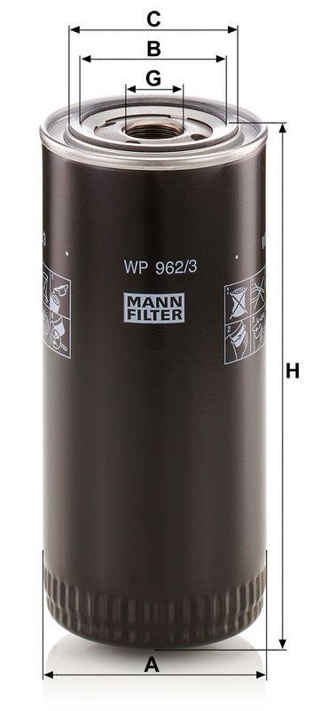 MANN-FILTER WP 962/3 x Kraftstoffilter