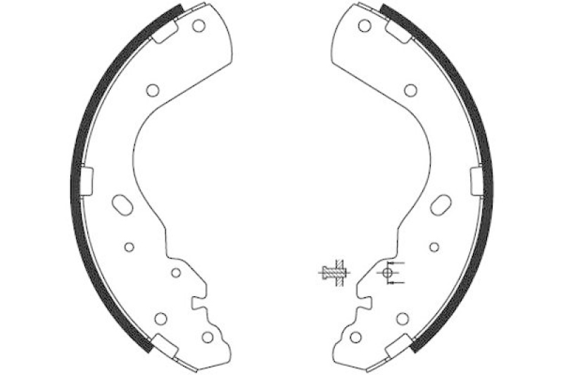 HELLA 8DB 355 002-851 Bremsbackensatz für FORD/MAZDA