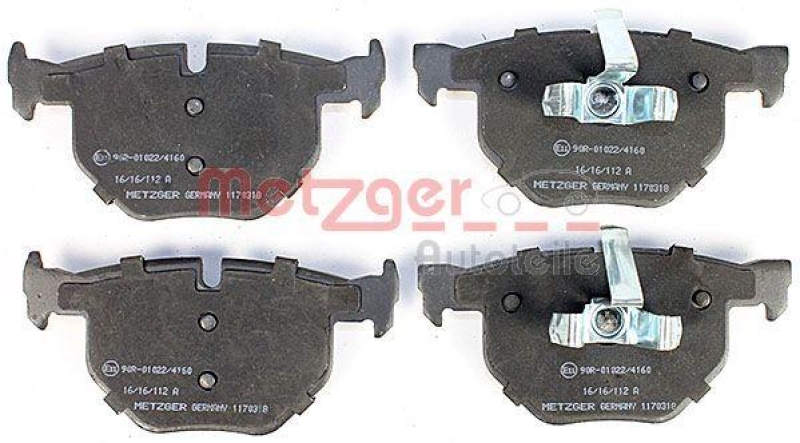 METZGER 1170318 Bremsbelagsatz, Scheibenbremse WVA 23 550