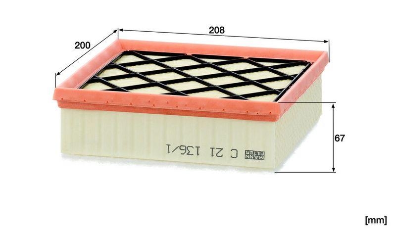 MANN-FILTER C 21 136/1 Luftfilter f&uuml;r Opel