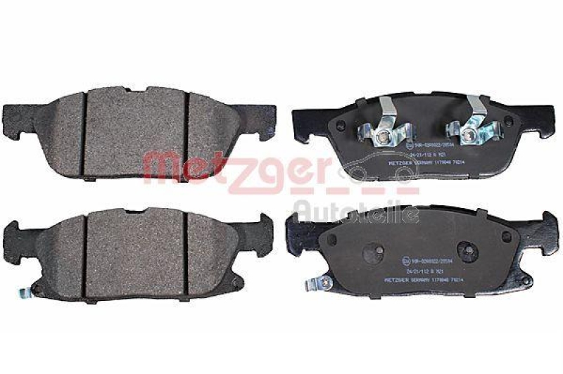 METZGER 1170848 Bremsbelagsatz, Scheibenbremse WVA 22 412