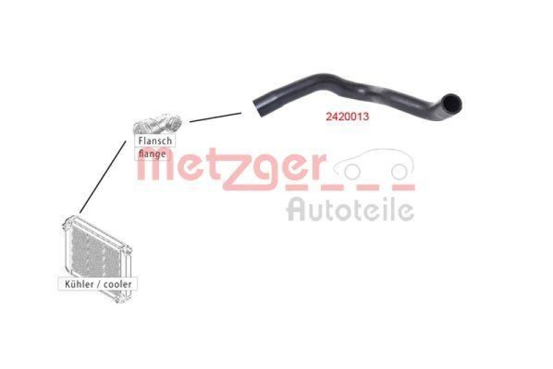 METZGER 2420013 Kühlerschlauch für MINI