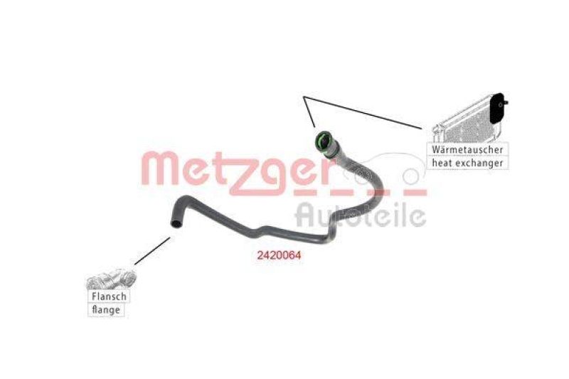 METZGER 2420064 K&uuml;hlerschlauch f&uuml;r FORD