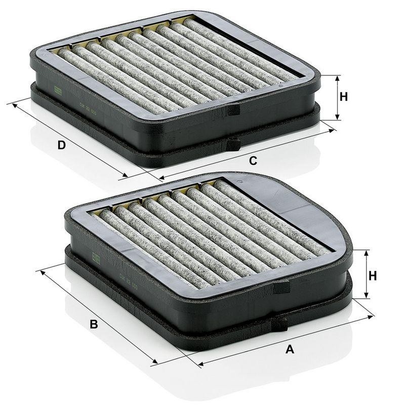 MANN-FILTER CUK 22 000-2 Innenraumluftfilter f&uuml;r Mercedes-Benz