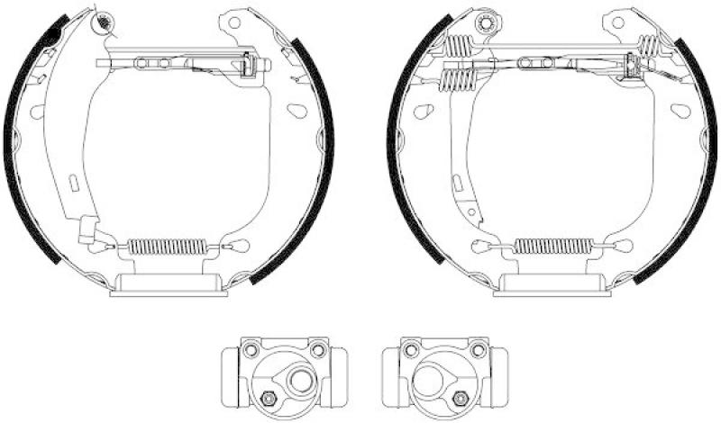 HELLA 8DB 355 003-811 Bremsbackensatz für RENAULT