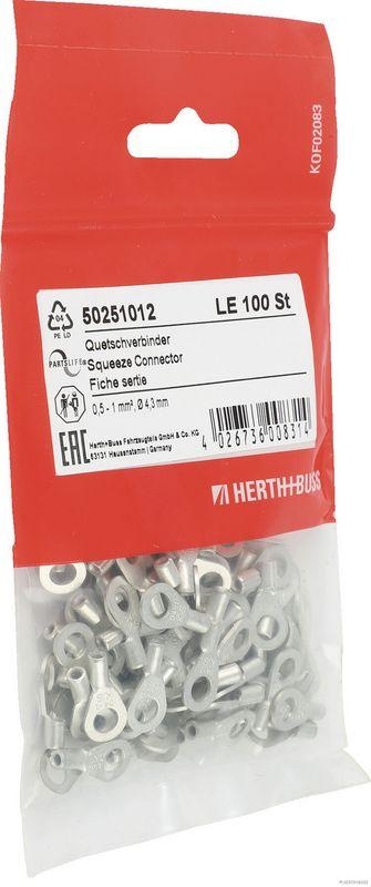 HERTH+BUSS 50251012 Quetschverbinder 0,5 - 1 mm&sup2;, &Oslash; 4,3 mm, DIN 46234