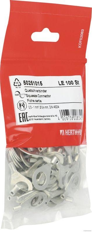 HERTH+BUSS 50251015 Quetschverbinder 0,5 - 1 mm², Ø 8,4 mm, DIN 46234