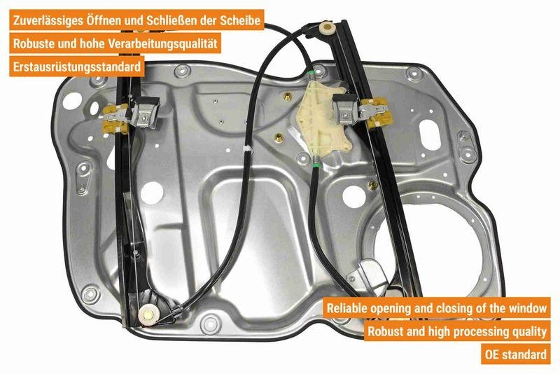 VAICO V10-9838 Fensterheber mit Tr&auml;gerplatte vorne rechts f&uuml;r VW