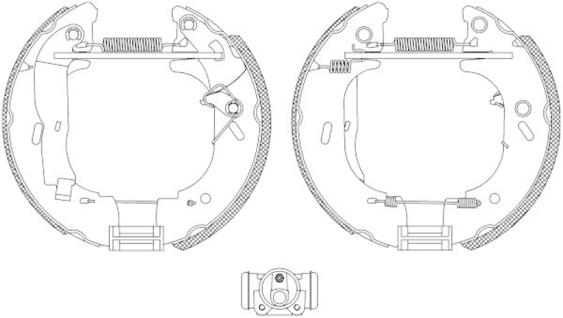 HELLA 8DB 355 004-141 Bremsbackensatz f&uuml;r FORD