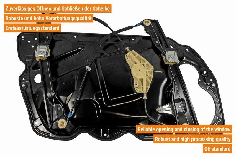VAICO V10-9844 Fensterheber mit Trägerplatte vorne rechts für VW