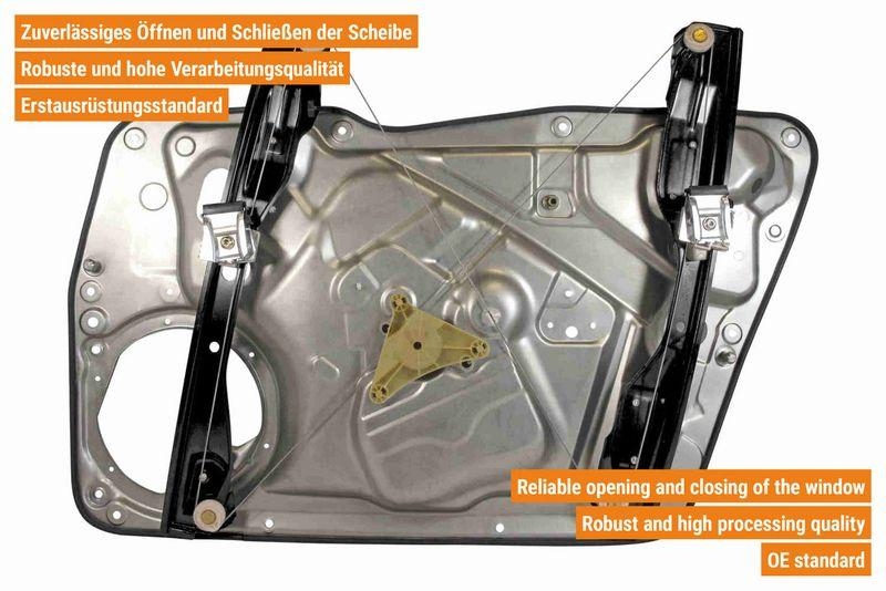 VAICO V10-9847 Fensterheber mit Tr&auml;gerplatte vorne links f&uuml;r VW