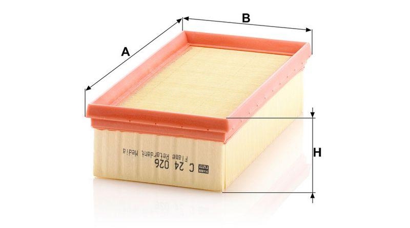 MANN-FILTER C 24 026 Luftfilter f&uuml;r PSA