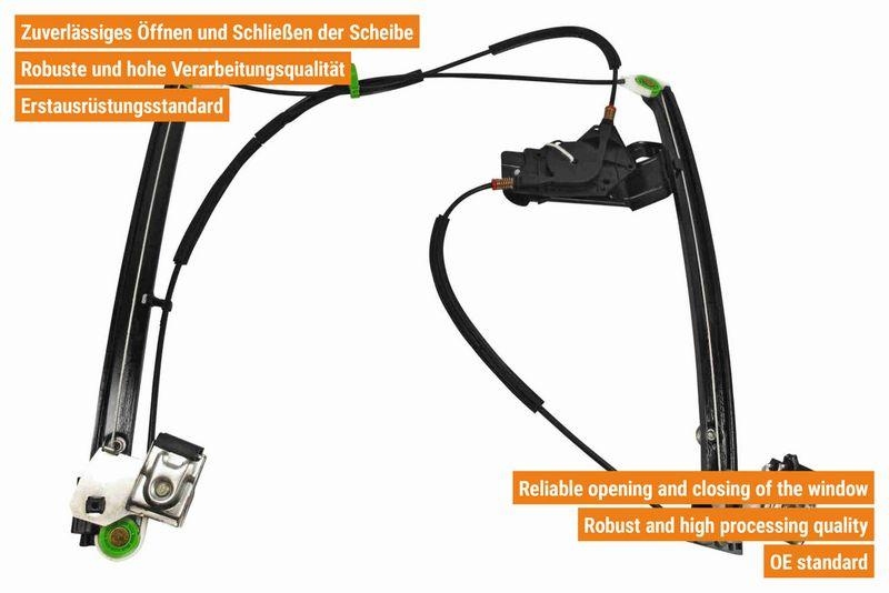 VAICO V10-6311 Fensterheber elektrisch vorne rechts, 2 -Türer für VW