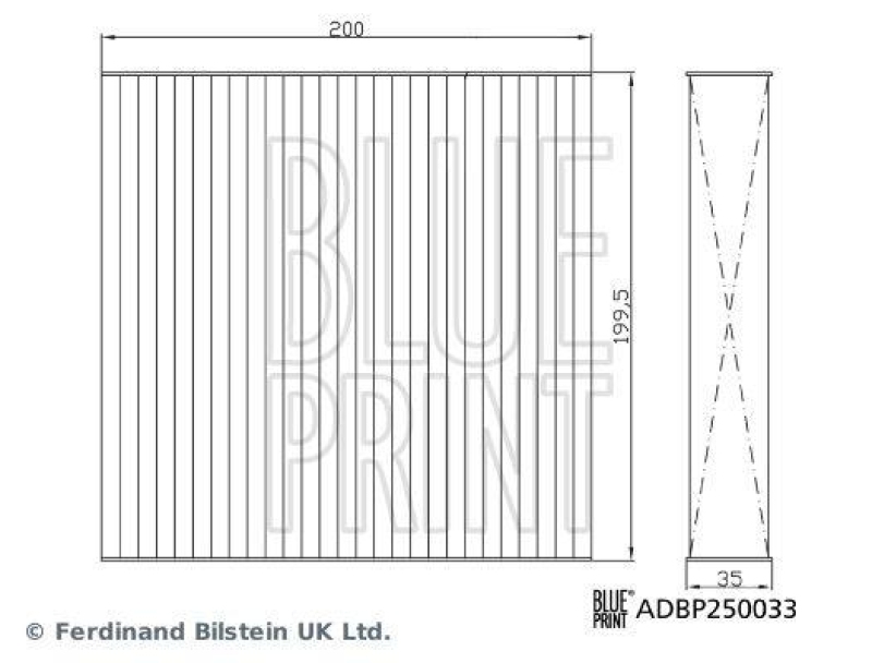 BLUE PRINT ADBP250033 Innenraumfilter für SSANGYONG