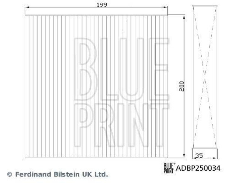 BLUE PRINT ADBP250034 Innenraumfilter f&uuml;r SSANGYONG