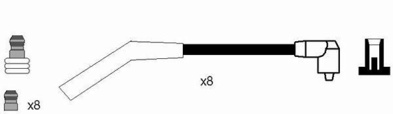 NGK 7078 Z&uuml;ndleitungssatz RC-RV322 |Z&uuml;ndkabel