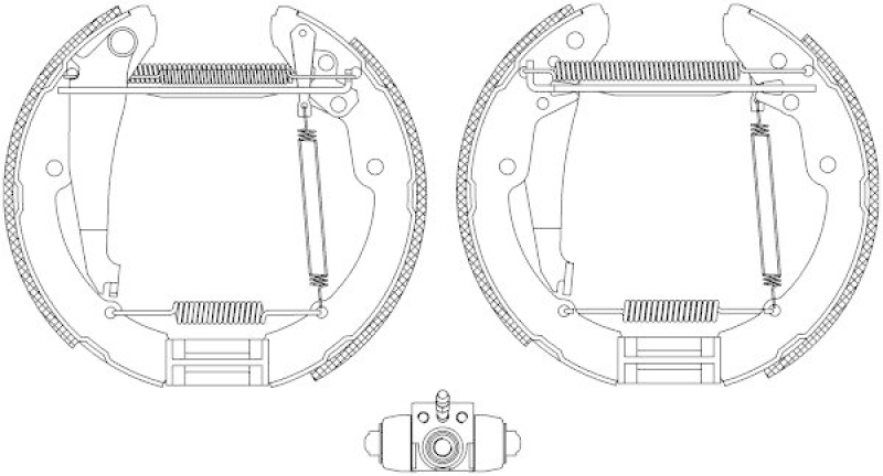 HELLA 8DB 355 004-721 Bremsbackensatz f&uuml;r VW/SEAT