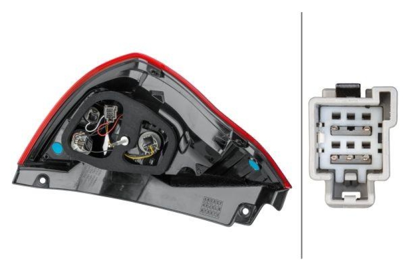 HELLA 2SD 354 850-021 Heckleuchte rechts Hybrid FORD