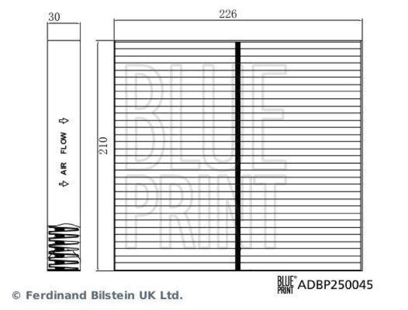 BLUE PRINT ADBP250045 Innenraumfilter f&uuml;r HYUNDAI