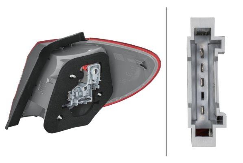 HELLA 2SD 354 872-011 Heckleuchte links Halogen MB