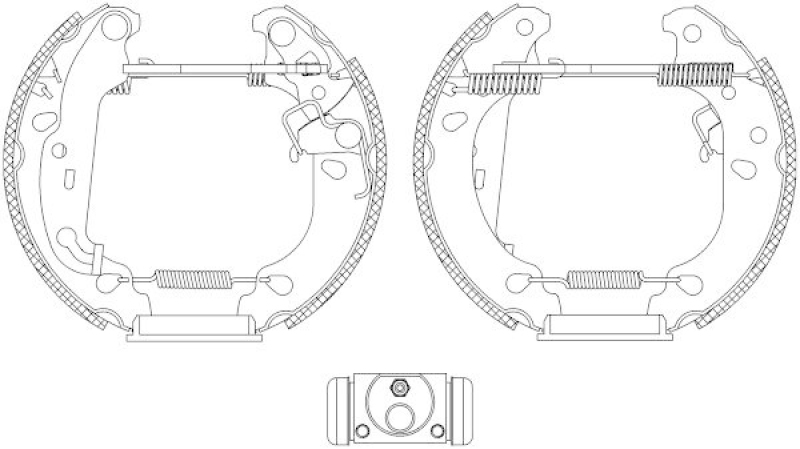 HELLA 8DB 355 004-811 Bremsbackensatz f&uuml;r FORD