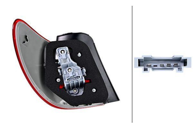 HELLA 2SD 354 872-021 Heckleuchte rechts Halogen MB