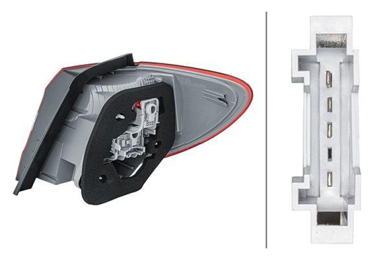 HELLA 2SD 354 872-051 Heckleuchte links Hybrid MB